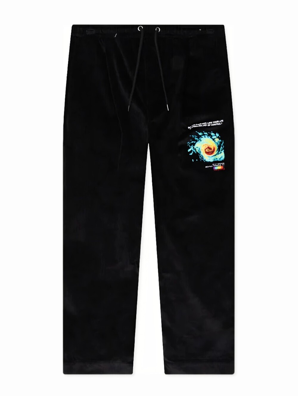 Jungles Spiraling Wide Leg Drawstring Corduroy Pant - Size Medium × 28" Inseam